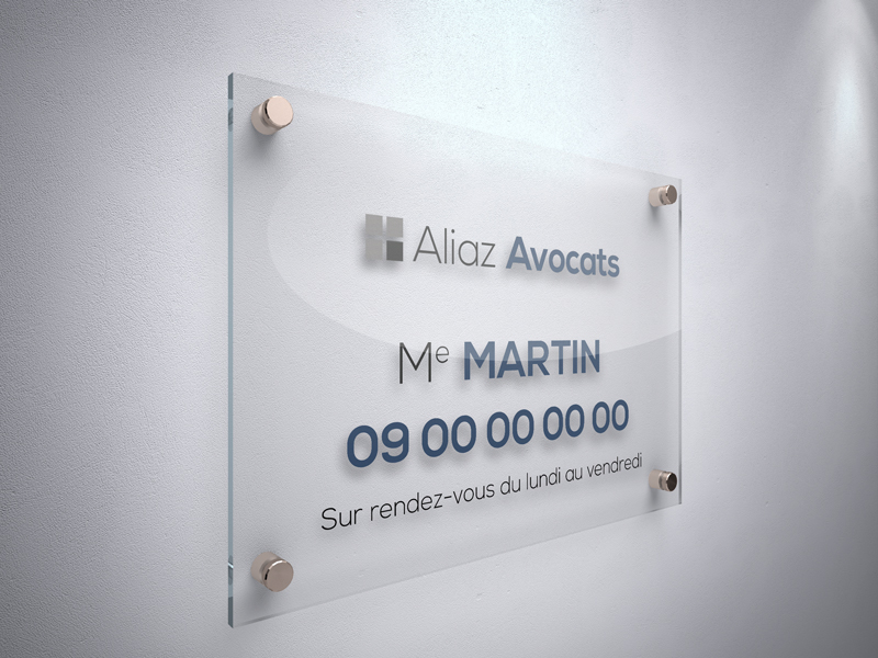 impression plaque professionnelle avocat