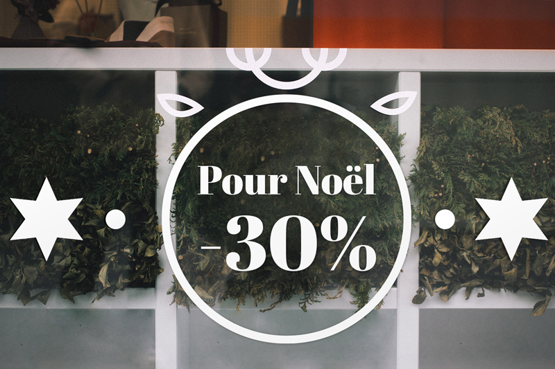 impression vitrine de Noël