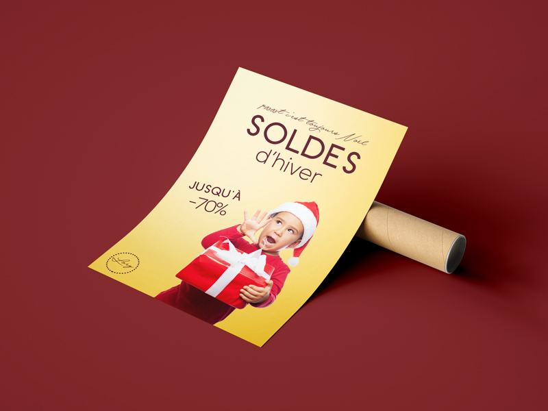 impression flyer personnalisé soldes d'hiver