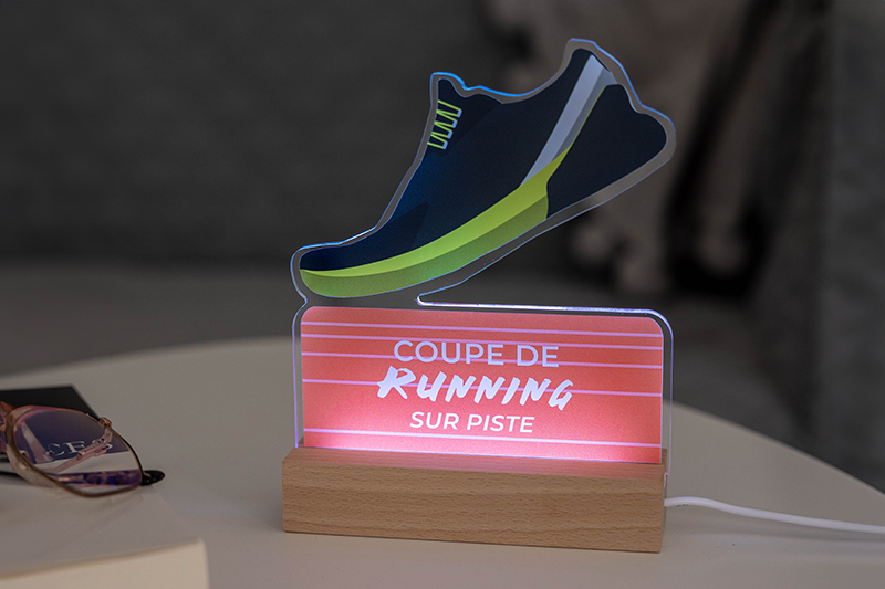 lampe personnalisée d'une chaussure de course