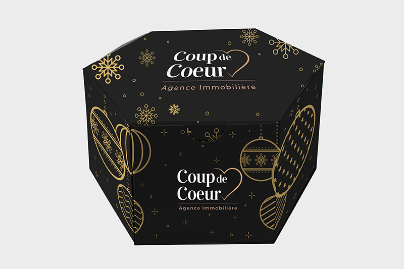 coffrets friandises avec dorure