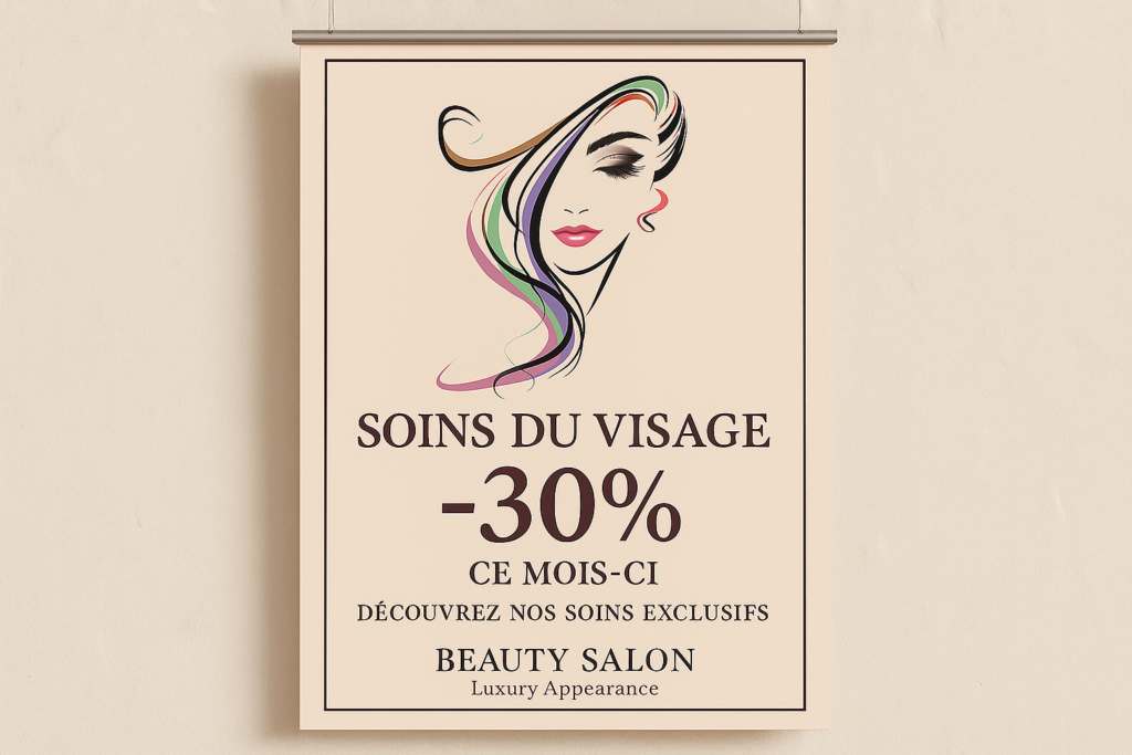 affiche publicitaire : un allié dans la communication des salons de beauté