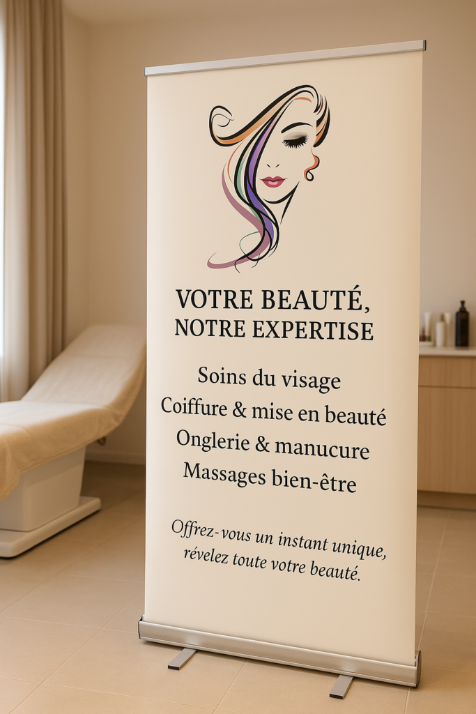 Roll'up personnalisé : un incontournable des salons de beauté