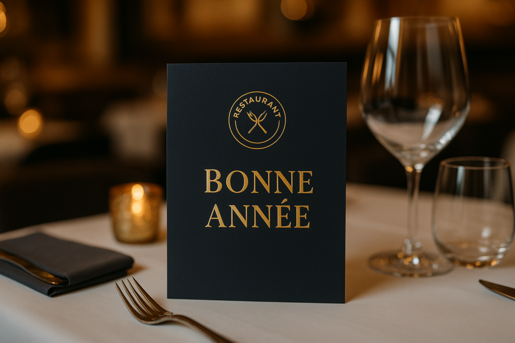 Carte de vœux pour un restaurant