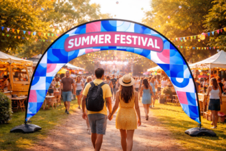 Arche publicitaire : un support de communication grand format pour marquer les esprits