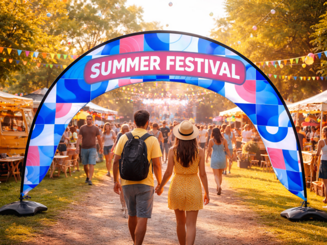 Arche publicitaire : un support de communication grand format pour marquer les esprits