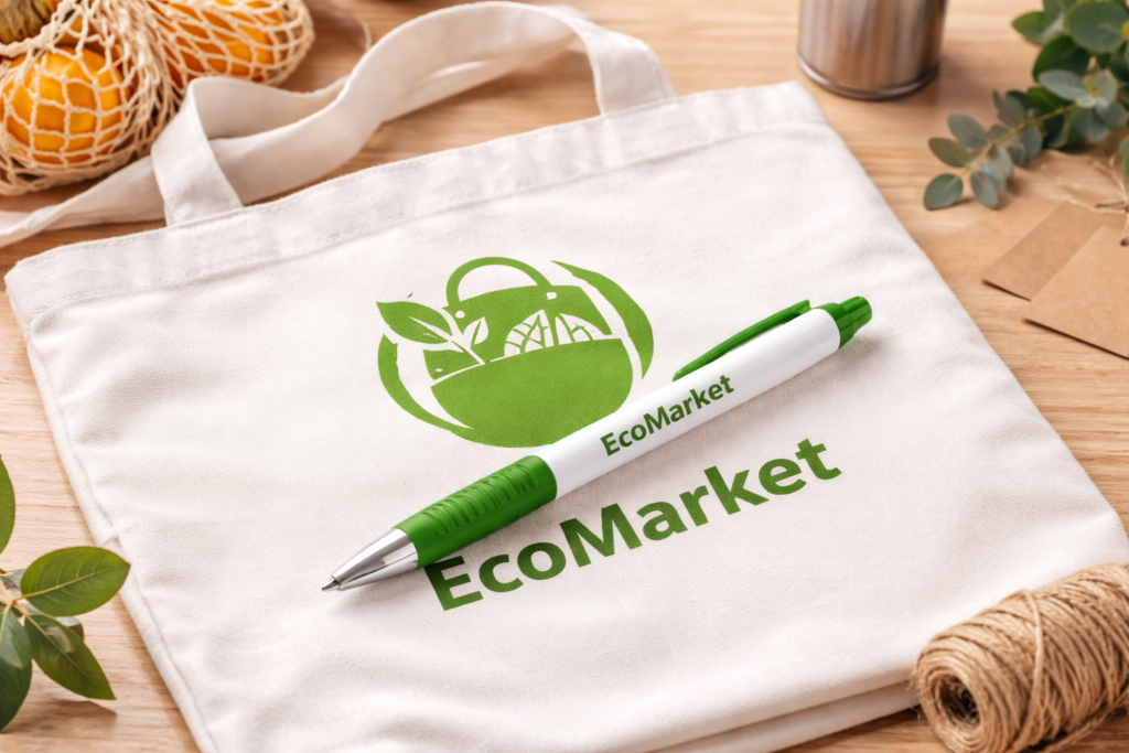 Impression stylo publicitaire avec tote bag