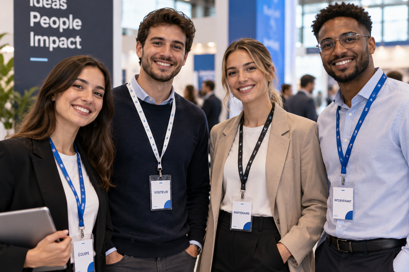 Le tour de cou adapté à de nombreux usages comme les salons professionnels